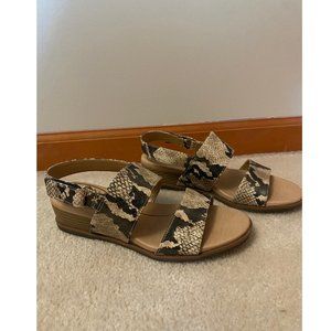 Dr. Scholl's Snake Print Wedge Sandal
